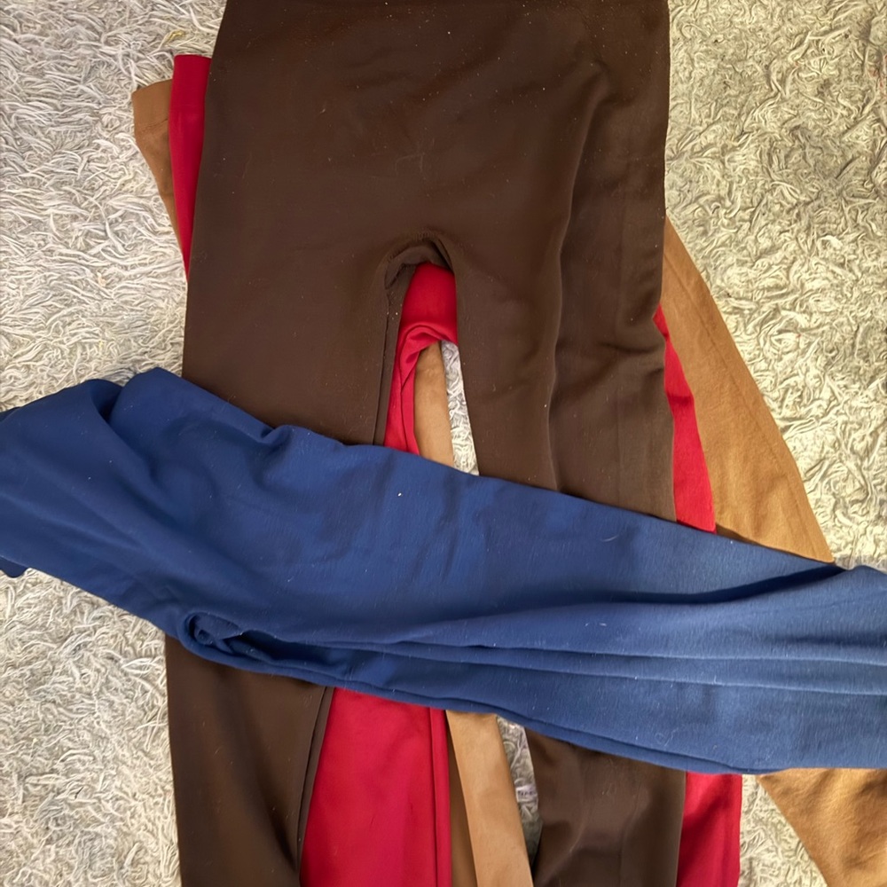 Stylish Women's Pants Set - Blue, Red, Brown, Tan